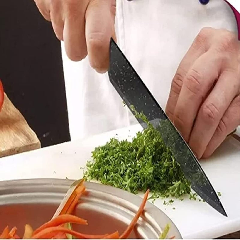 SHFTI Professional Chef Knife Carbon German Steel Blade with Comfortable Ergonomic Handle Anti Rust and Wear Suitable for Restaurant and Home Kitchen RED E B C Pack of 2 - Image 2