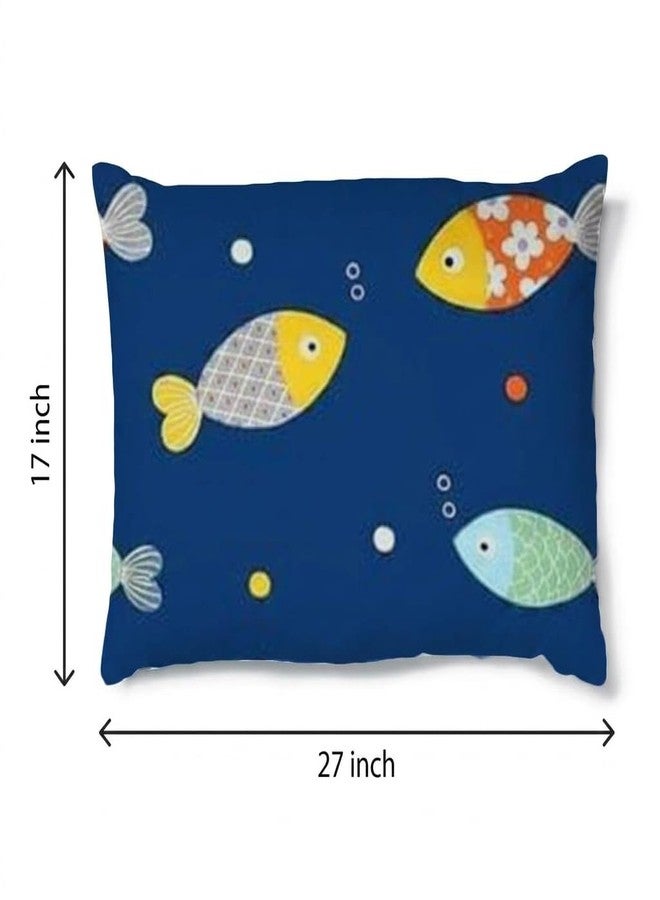 Filymore Kids Cute Fish Elastic Fitted bedsheet for Single Bed Made with 240 TC Soft Microfiber 1 bedsheet and 1 Pillow Cover (Size 72 x 36 inches) fit up to 8 inches Mattress(Colour-Blue and Yellow) - Image 3