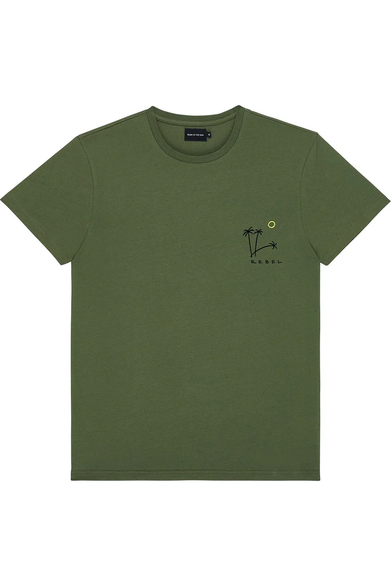 Bask in the Sun Rebel Kiwi T-Shirt 100% Organic Cotton