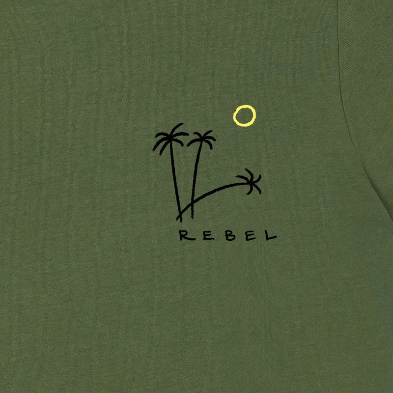 Bask in the Sun Rebel Kiwi T-Shirt 100% Organic Cotton