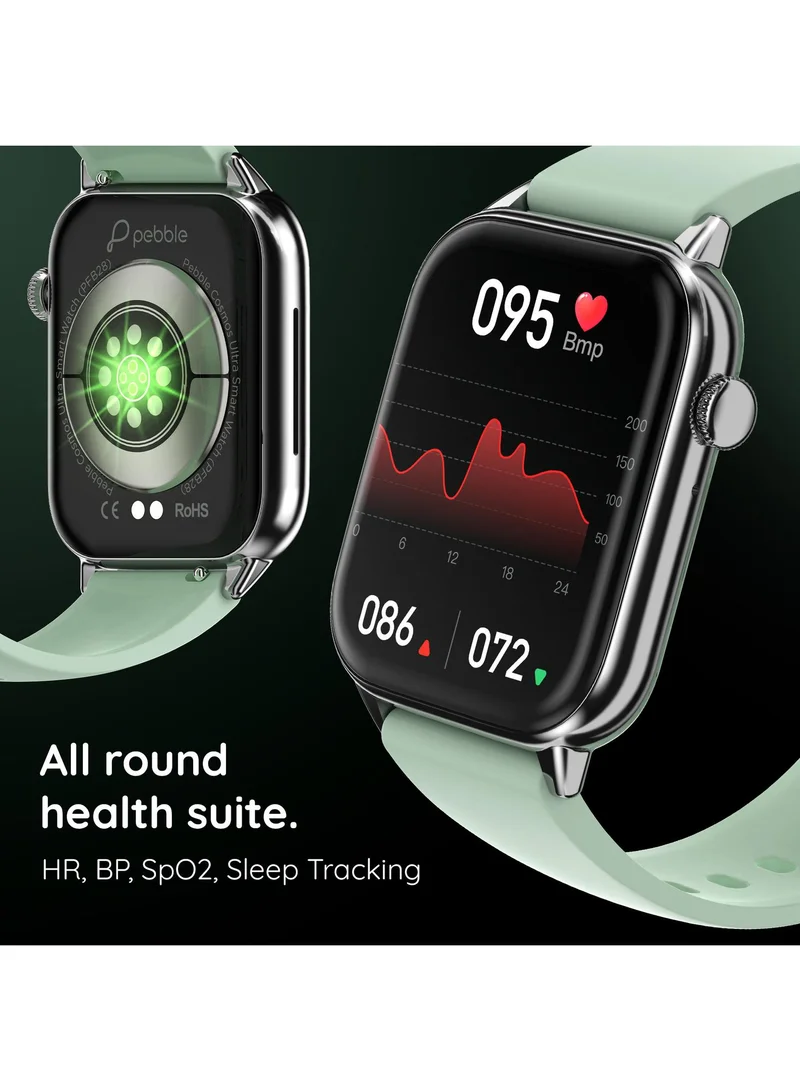 بيبل Orion Max 1.91" Smartwatch for Men and Women, High-Resolution Curved Display, Ultra-Thin Dial, Bluetooth Calling - Mint Green