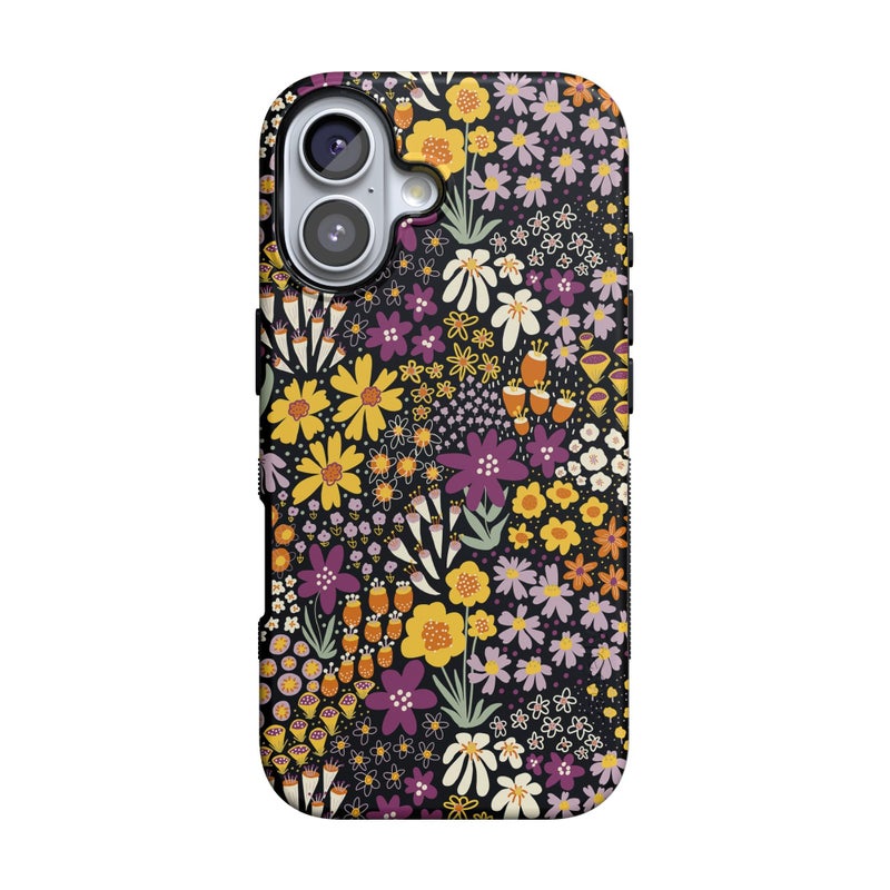 Casely iPhone 17 Case | Falling for You | Plum Floral | Bold Protective Design | Compatible with MagSafe - Image 1