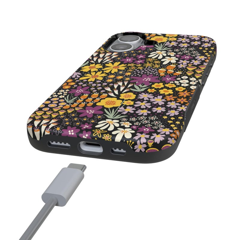Casely iPhone 17 Case | Falling for You | Plum Floral | Bold Protective Design | Compatible with MagSafe - Image 5