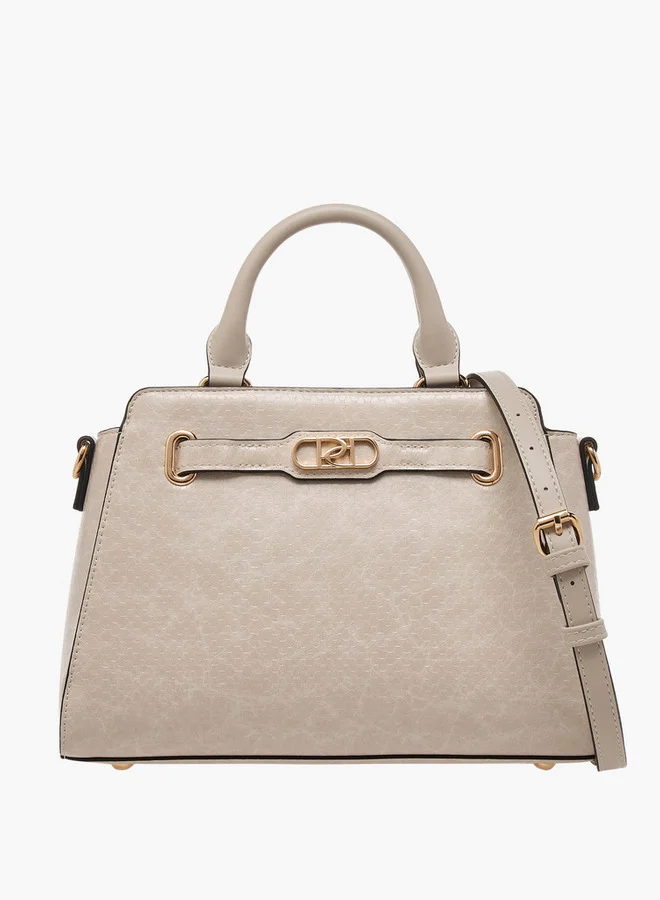 Paprika Textured Crossbody bag with Detachable Strap and Zip Closure