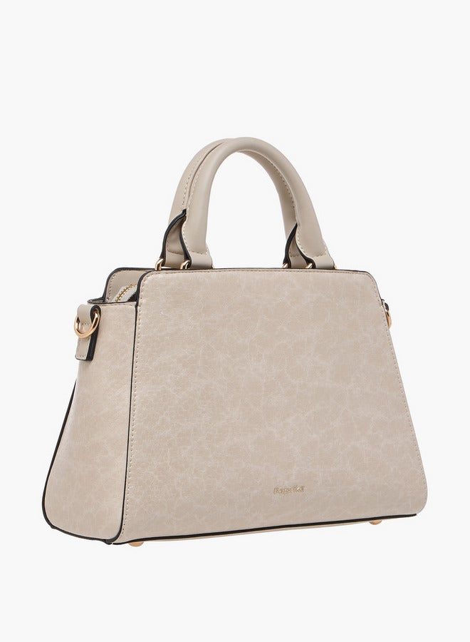 Paprika Textured Crossbody bag with Detachable Strap and Zip Closure - Image 4