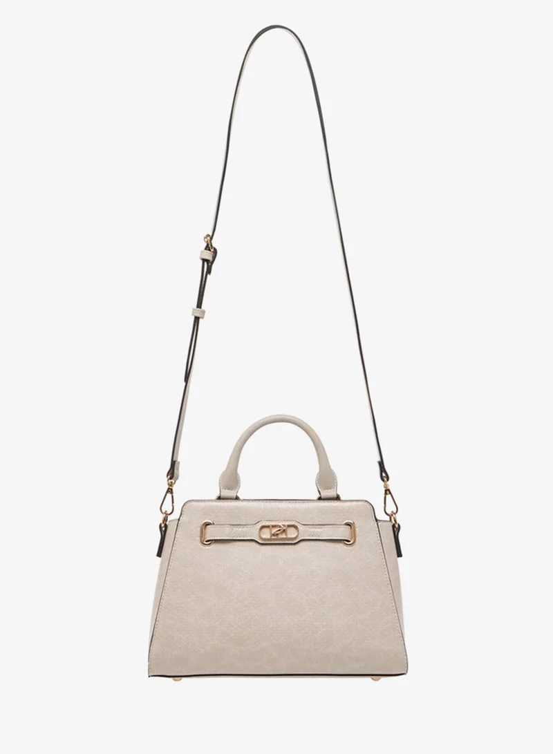 Paprika  Textured Crossbody bag with Detachable Strap and Zip Closure for Women | Best Price UAE