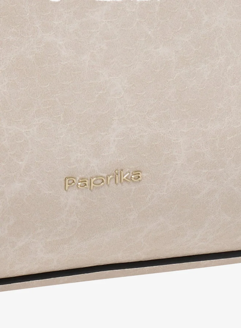 Paprika  Textured Crossbody bag with Detachable Strap and Zip Closure for Women | Best Price UAE