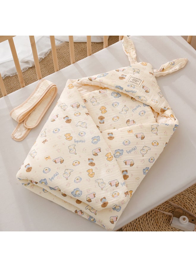 Baby Beanie Cotton Quilt Newborn Hooded Windproof Outing Cover Single Newborn Baby Spring Autumn Winter Quilt