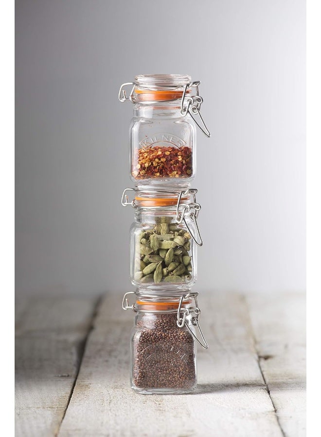 Kilner 70 ml Glass Clip Top Spice Jar Set  - Image 2