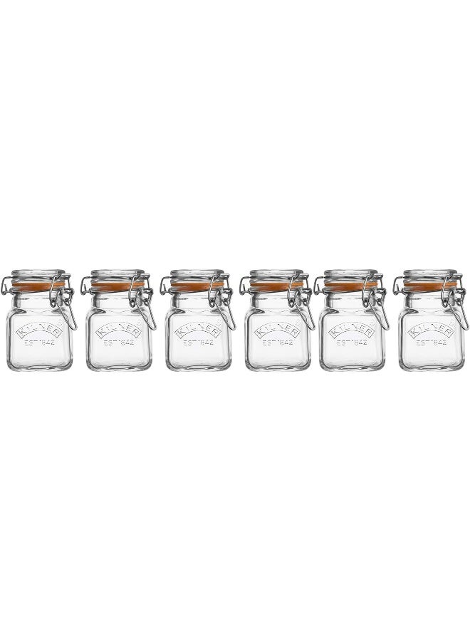 Kilner 70 ml Glass Clip Top Spice Jar Set  - Image 1