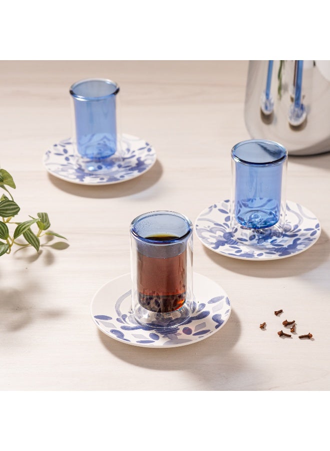 دلتي ريو طقم شاي 12 قطعة مستحوى من ألوان المياه - Image 1