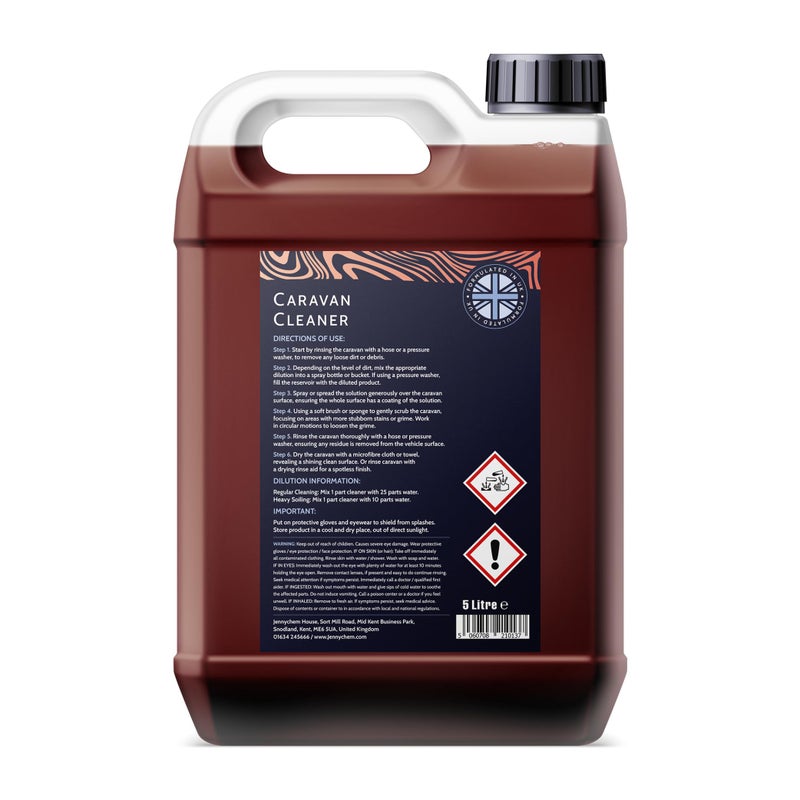 Generic JENNYCHEM Concentrated Motorhome & Caravan Cleaner (5L) - Campervan Cleaner - Algae and Caravan Black Streak Remover on All Caravan Surfaces - Image 2