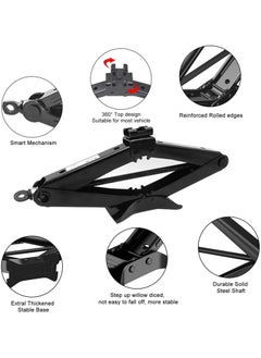 HERIOS Scissor Jack for Car for Lifting Car Tire Jack Heavy Duty Tire Changing Kit for Auto SUV MPV Full Set  - Image 5