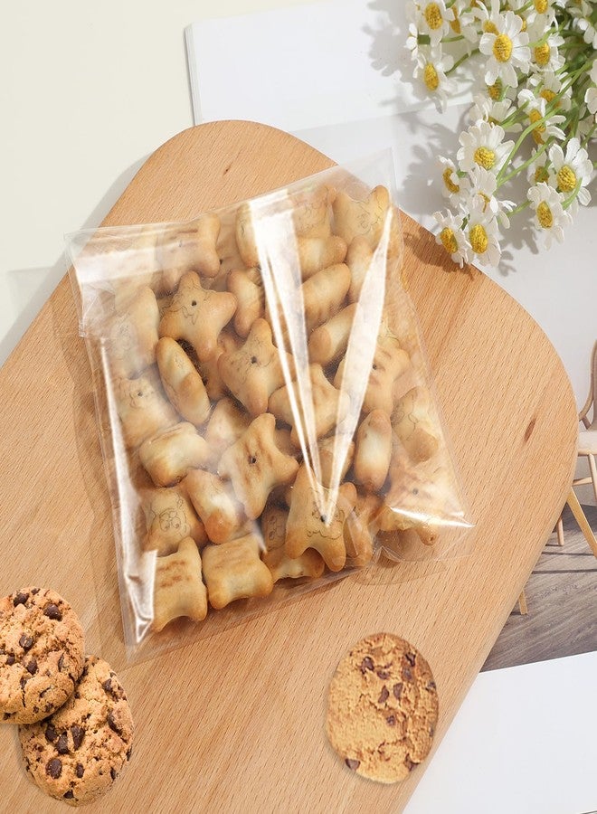 SUREHOME Cookie Bags with Seal 4x4 In Clear Self Sealing Cellophane Bags 200 Pcs Small Sealable Treat Bags Self Adhesive Cookie Packaging Individual Candy Gift Giving Wrappers - Image 2