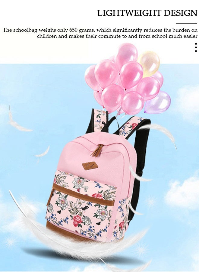 DUNISO School Backpacks for Teen Girls 3 In 1 School Bookbags Set Lunch Bag Pencil Case Travel Lightweight Daypack Kids' School Bag - Image 5