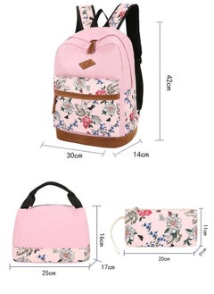 DUNISO School Backpacks for Teen Girls 3 In 1 School Bookbags Set Lunch Bag Pencil Case Travel Lightweight Daypack Kids' School Bag  - Image 3