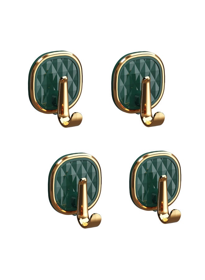 4pcs Wall Hooks Hanger Hooks for Kitchen Bathroom for Hanging Towel Coat Clothes Hat Bag Keys  - Image 1