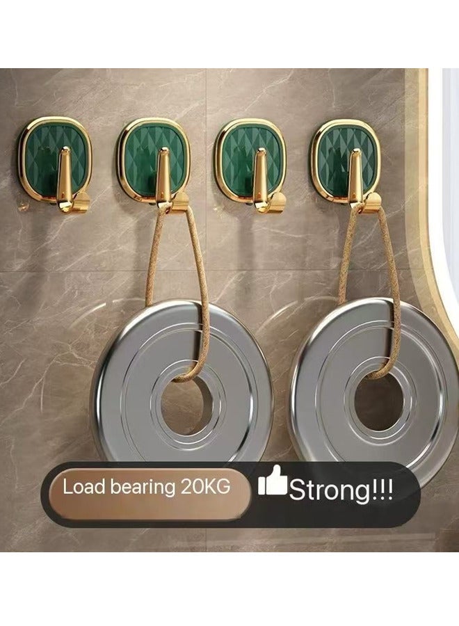 4pcs Wall Hooks Hanger Hooks for Kitchen Bathroom for Hanging Towel Coat Clothes Hat Bag Keys  - Image 3
