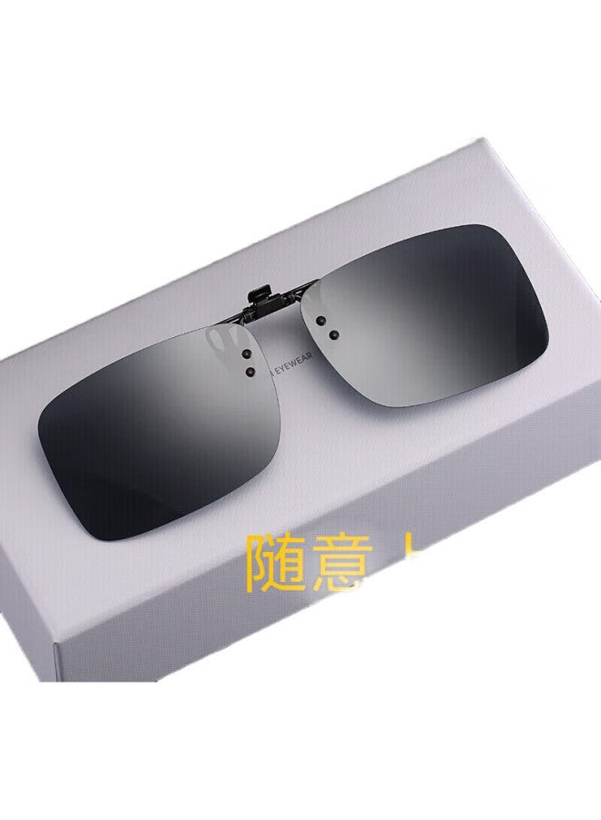 PARIM Sunglasses Clip-On Square Frame For Men And Women, Myopia Driving Polarized Driving Glasses Sunglasses - Image 3