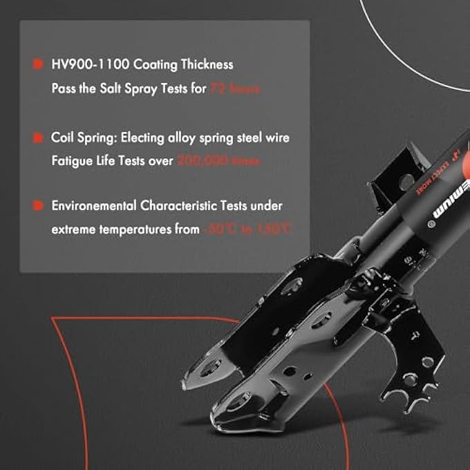 A-Premium Front Pair 2 Complete Strut And Coil Spring Assembly Compatible With Toyota Highlander 2020 2021 2022 Awd Driver And Passenger Side - Image 5