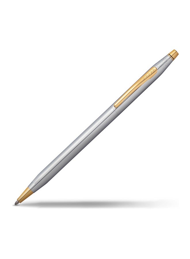 كروس قلم حبر جاف كلاسيكي كروس كلاسيك سنشري ميداليست كروم مع قلم حبر جاف مطلي بذهب عيار 23 قيراط - Image 1
