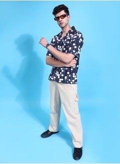 The Indian Garage Co Men Oversized Conversational Printed Half Sleeves Cuban Collar Street Wear Shirt  - Image 5