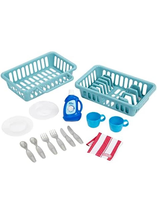 little tikes First Dishwasher Realistic Pretend Play Appliance For Kids Interactive Toy With 14 Kitchen Accessories For Kids Ages 2 Plus - Image 3