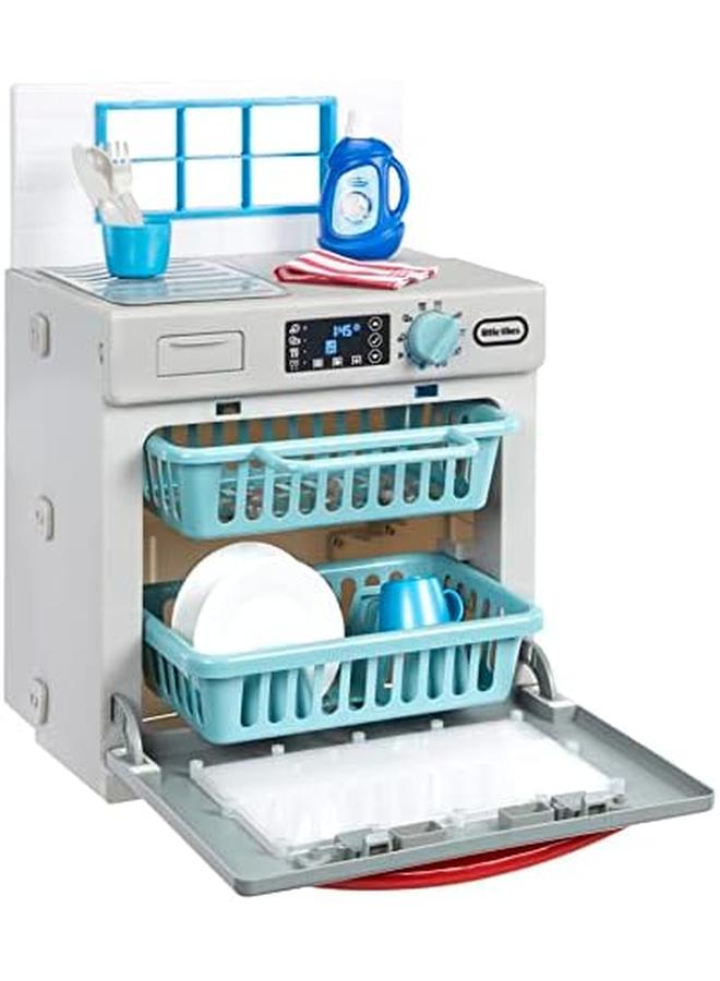 little tikes First Dishwasher Realistic Pretend Play Appliance For Kids Interactive Toy With 14 Kitchen Accessories For Kids Ages 2 Plus - Image 2