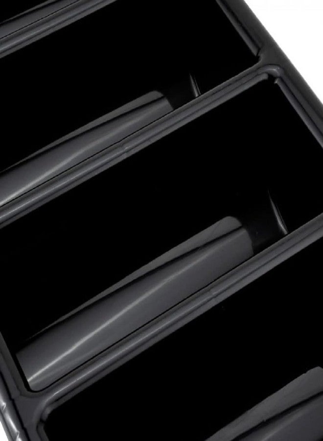 Soro Essentials- 4 Compartment Commercial Cutlery Box Bin Black Color Polypropylene -Utensil Organizer Flatware Kitchen Cutlery Flatware Silverware Organizer for Home Kitchen Restaurants - Image 5