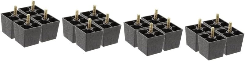 Angoily 16pcs Furniture Risers for Bed and Sofa Lifts for Chairs Tables and Cabinets Design for Increased Stability and Load-Bearing Performance - Image 1