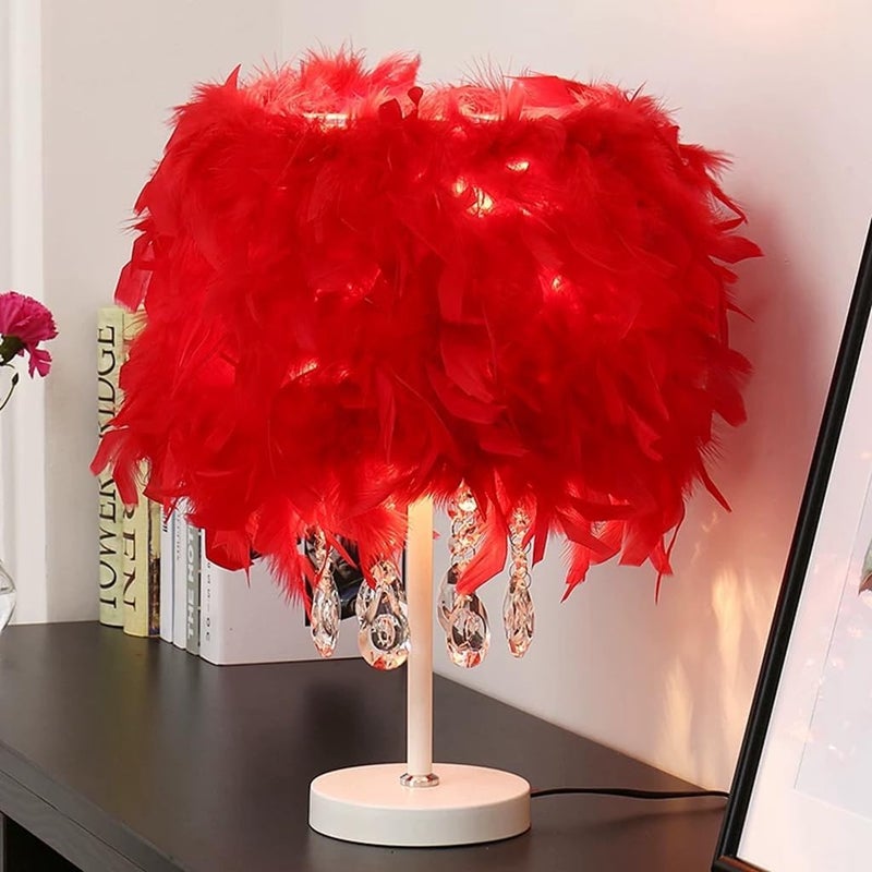 Sowder Turkey Feathers Trim Fringe for Party Wedding Dress Sewing Crafts Costumes Decoration Pack of 2 Yards (red) - Image 4