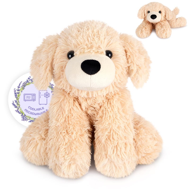 SuzziPals Heatable Coolable Lying Golden Retriever Stuffed Animal Heating Pad Microwavable for Soothing Relaxation Lavender Scented Dog Plush for Stress Relief Puppy Plushie Gifts for Kid - Image 3