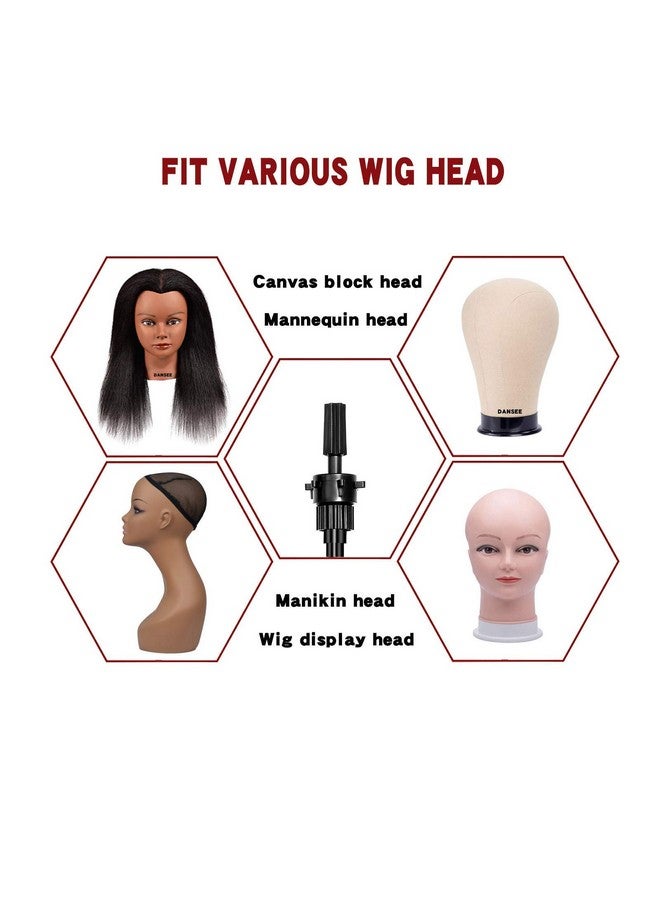 DANSEE Wig Stand Tripod, Metal Mannequin Head Stand Adjustable (24 - 64 inch) - Image 3