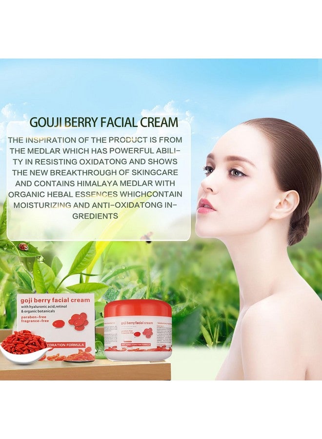 Rosarden Goji Berry Facial Cream Antiaging Facial Cream With Antioxidant Reduces Wrinkles And Fine Lines Smooth Skin Goqi Berries Cream With Hyaluronic Acid Moisturizing Skin Improve Rough Skin - Image 5