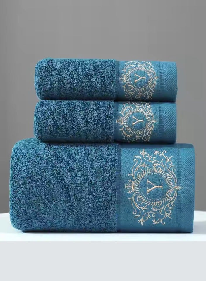 MHD Elegant Embroidered Towel Set In Gift Box - Ideal For Home And Gifting  - Image 2