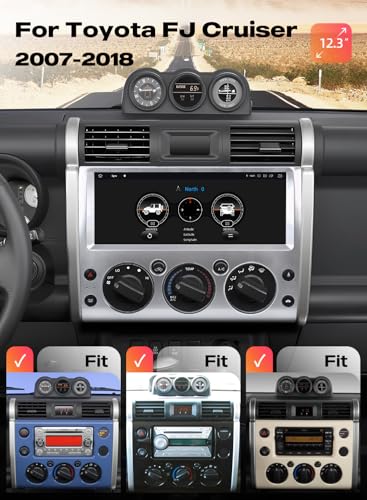 Dasaita Android 13 Radio for Toyota FJ Cruiser 2007-2018, 6GB+64GB, 12.3" QLED Touchscreen, Qualcomm 8 Core CPU, Built-in 4G Cellular, in-Dash Navigation, 2K Display - Image 2