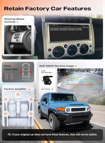 Dasaita Android 13 Radio for Toyota FJ Cruiser 2007-2018, 6GB+64GB, 12.3" QLED Touchscreen, Qualcomm 8 Core CPU, Built-in 4G Cellular, in-Dash Navigation, 2K Display - Image 3