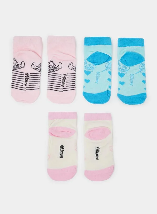ستايلي Pack of 3 - Lilo and Stitch Socks