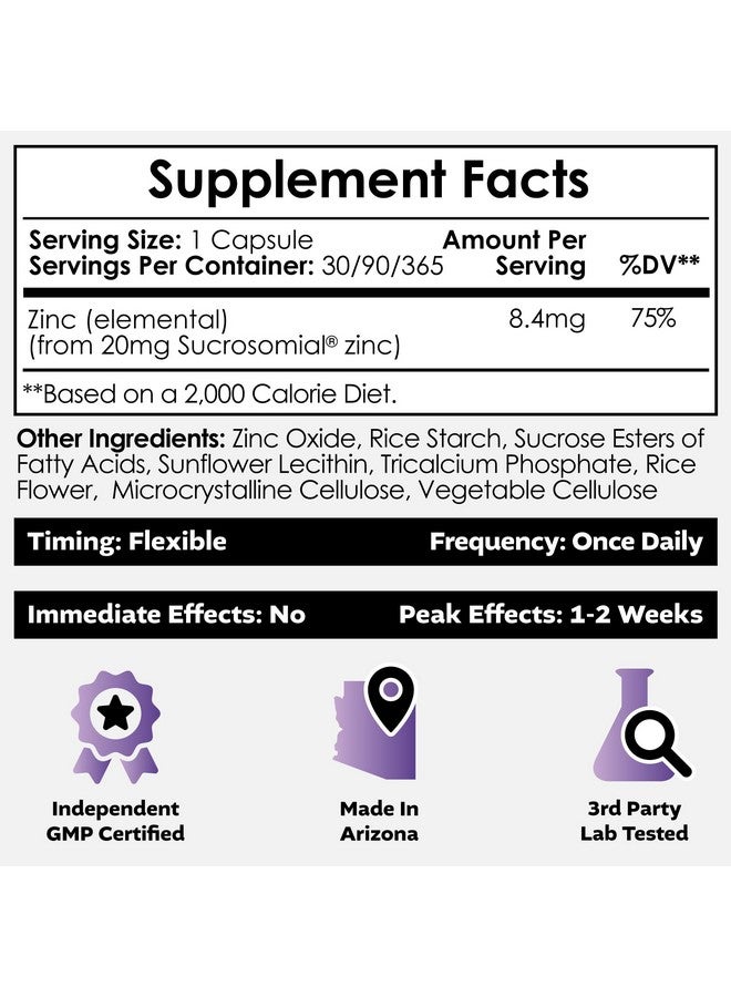 Nootropics Depot MicroZinc Capsules | 20mg | Optimized Zinc Supplement | 90 Count - Image 2