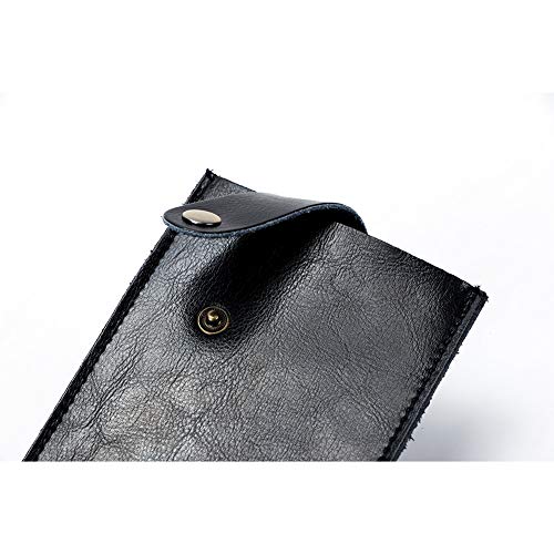 Hersent PU Leather Knife Sheath, Universal Meat Cleaver Covers, Waterproof Butcher Chef Knife Edge Guards, Durable Wide Knife Protectors, Heavy Duty Kife Blade Shield Guard, 8.27”Lx3.9”W (Black) - Image 5