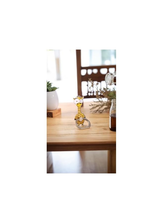 Green Tiger Adjustable Animal Design 360° Swivel Phone Ring Holder & Stand - Metal Grip for Smartphones, Tablets - 4pcs- Fun & Practical Gift Idea - Enhance Your Viewing & Gripping Experience - Image 2