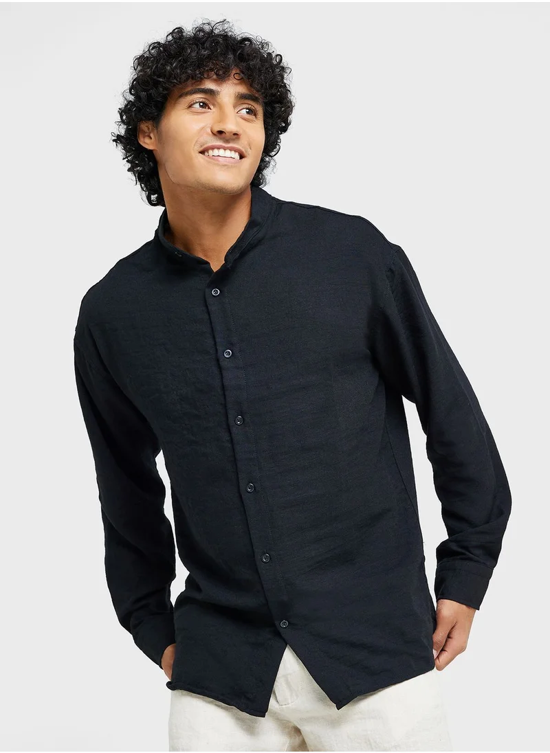 سفنتي فايف Grandad Collar Shirt