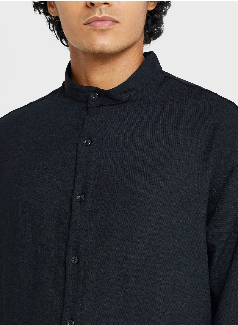 سفنتي فايف Grandad Collar Shirt