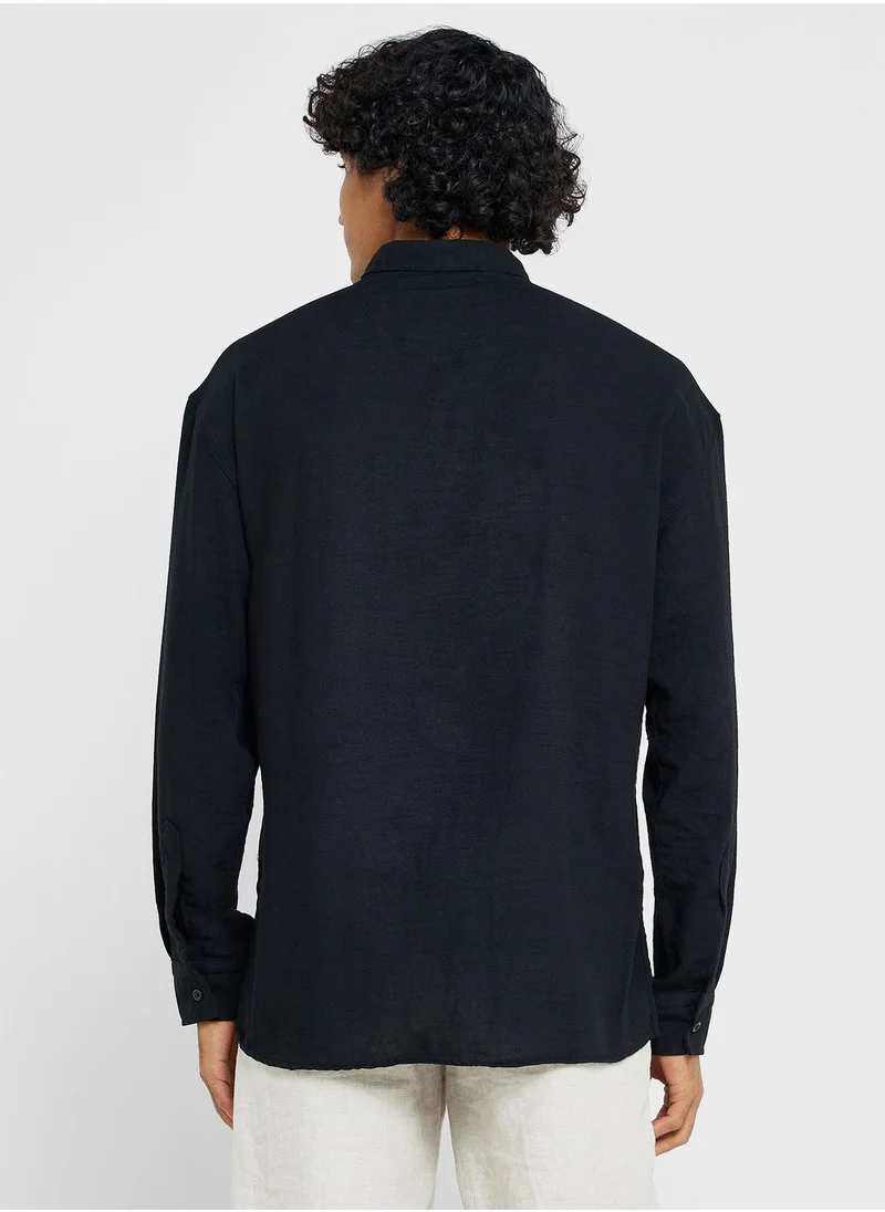 سفنتي فايف Grandad Collar Shirt