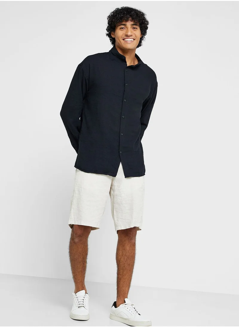سفنتي فايف Grandad Collar Shirt