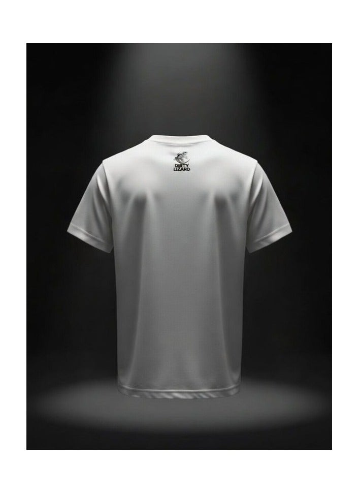 Dirty Lizard White printed t-shirt with Street wear image 100% cotton 10 - Image 2