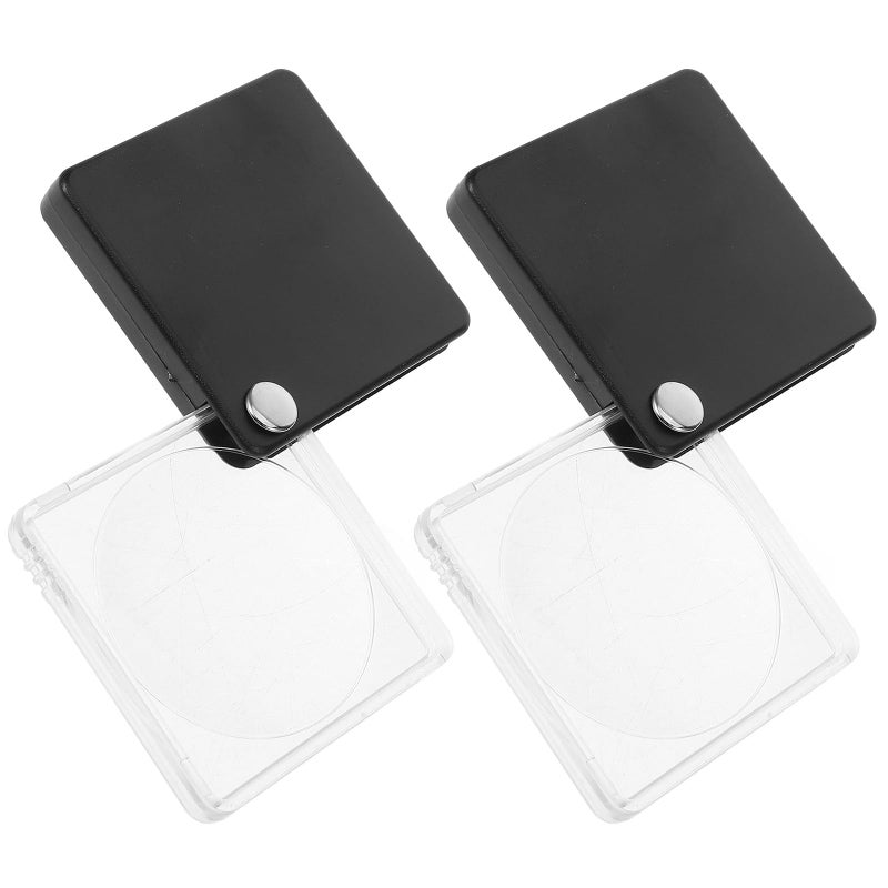 2PCS Portable Folding Jewelry Loupe Magnifier With Keychain For Repair And Identification - Image 2