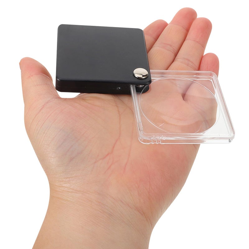 2PCS Portable Folding Jewelry Loupe Magnifier With Keychain For Repair And Identification - Image 5