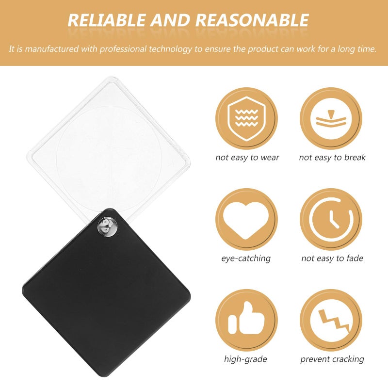 2PCS Portable Folding Jewelry Loupe Magnifier With Keychain For Repair And Identification - Image 4