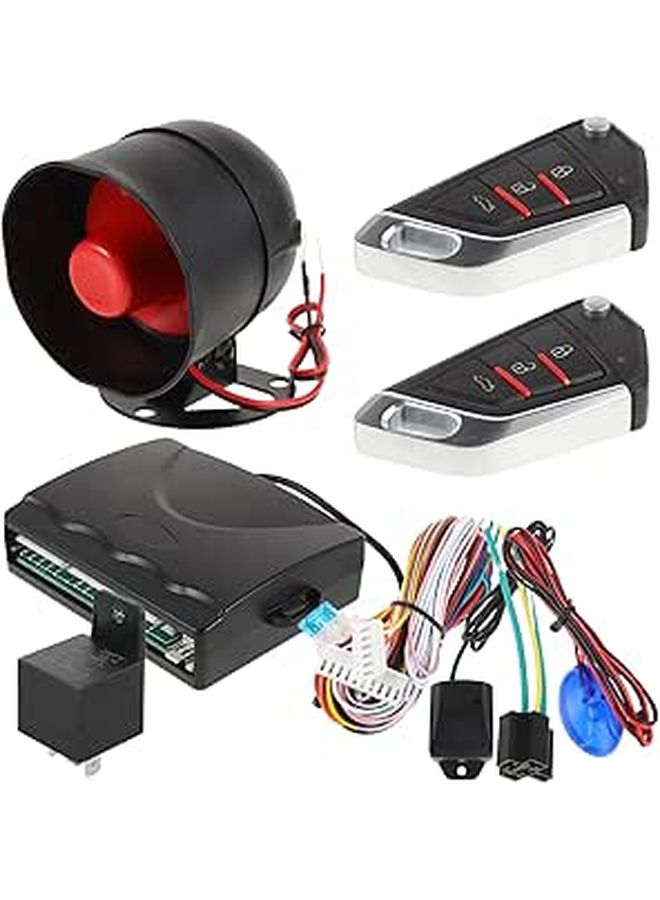 Universal Car Keyless Entry System With Remote Engine Start And Anti Theft Alarm Compatible With SUV MPV Central Door Lock Security System Remote Control Black - Image 1